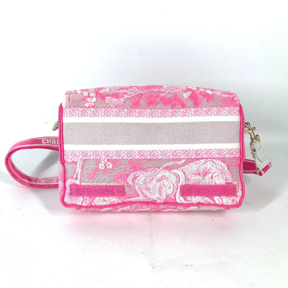 Dior bag Jouy Toile embroidered logo de canvas crossbody pink shoulder
